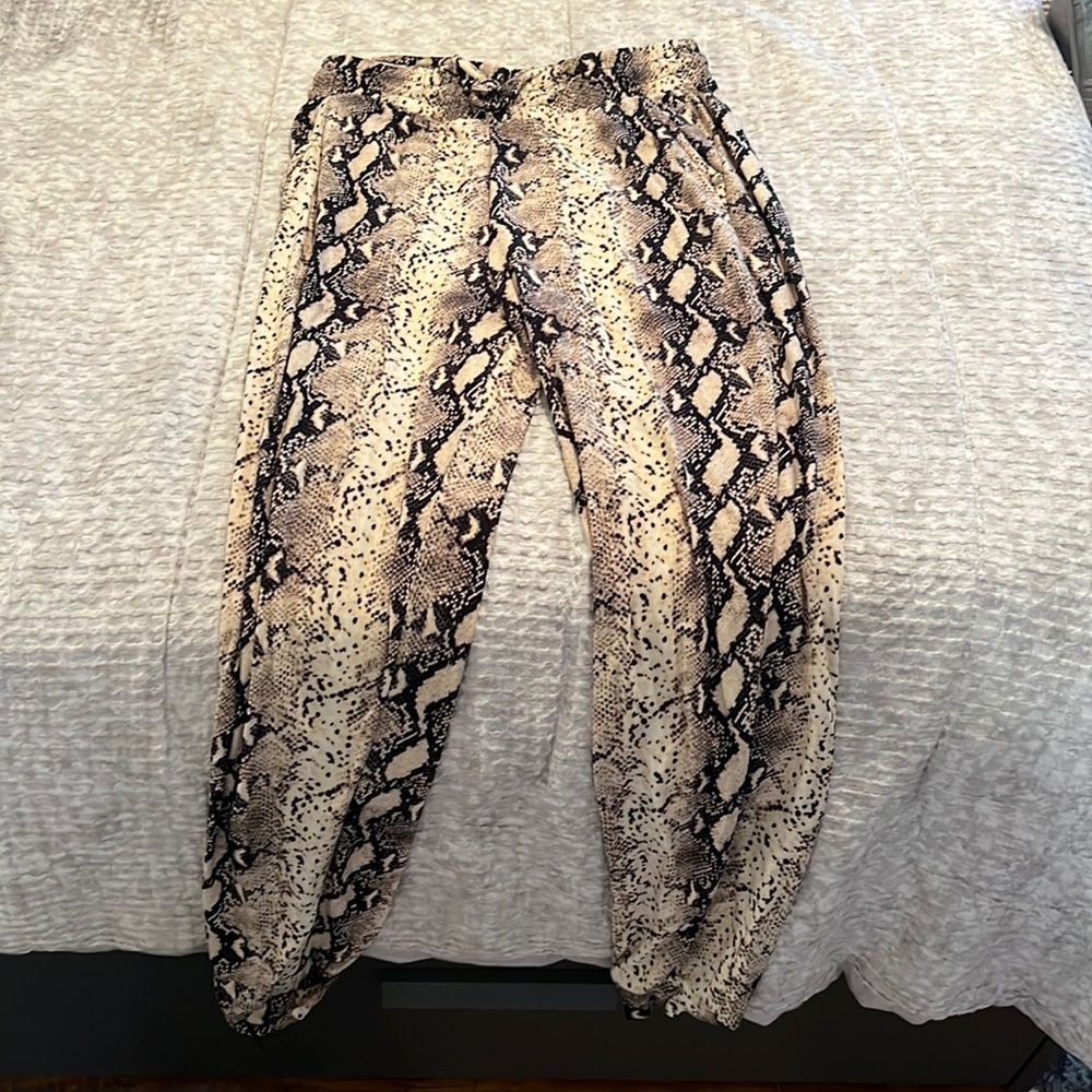 Snake skin soft joggers